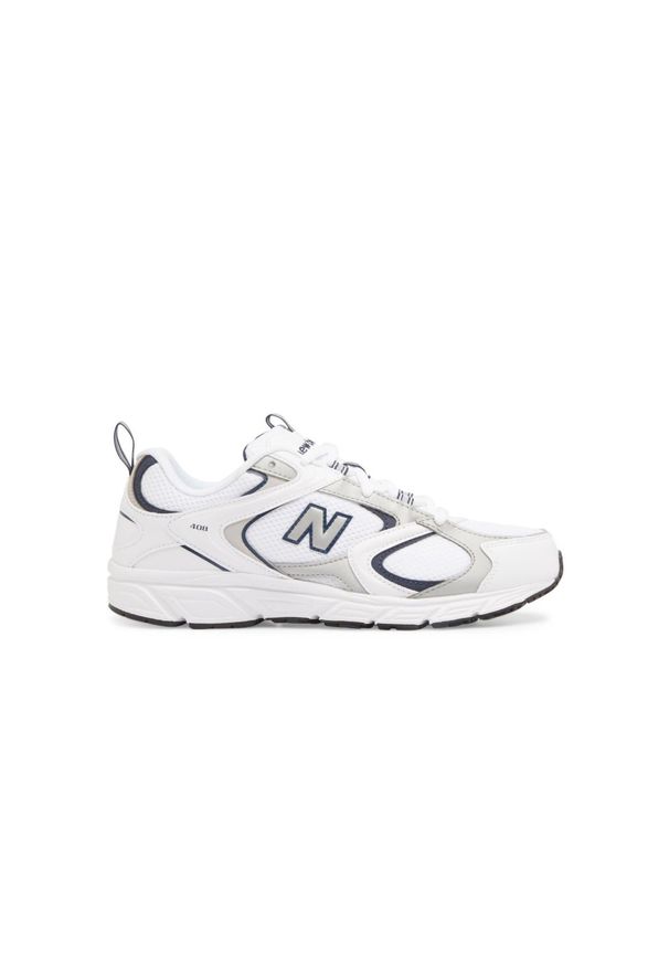 Buty lekkie wygodne białe sportowe sneakersy męskie New Balance. Kolor: biały, szary, wielokolorowy. Materiał: syntetyk. Szerokość cholewki: normalna