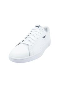 Puma - Damskie Skórzane Buty Treningowe Smash V2. Kolor: biały. Materiał: skóra. Sezon: zima