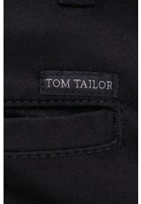 Tom Tailor - Spodnie. Kolor: czarny. Materiał: bawełna, tkanina