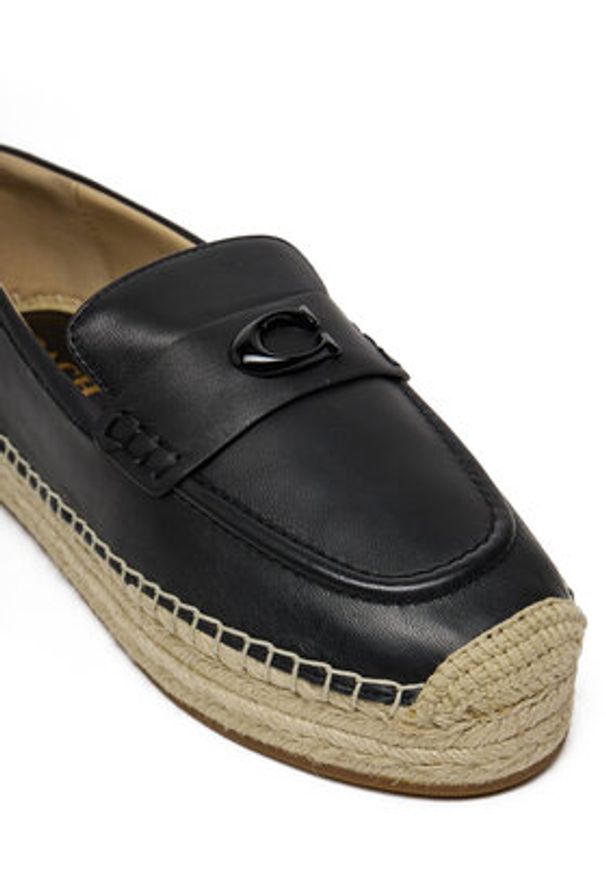 Coach Espadryle Camilla CR045 Czarny. Kolor: czarny. Materiał: skóra