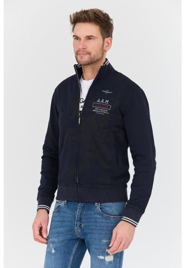 Aeronautica Militare - AERONAUTICA MILITARE Granatowa męska bluza Felpa, Rozmiar 3XL. Kolor: niebieski