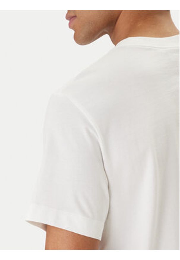 Calvin Klein Jeans T-Shirt Easy Monologo LV04RC275G Biały Regular Fit. Kolor: biały. Materiał: bawełna