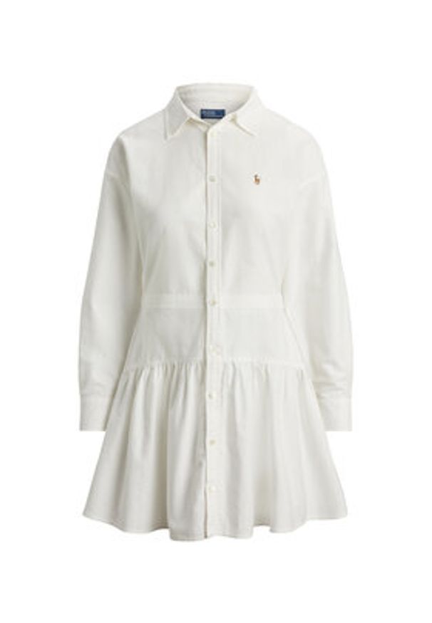 Polo Ralph Lauren Sukienka koszulowa 211B22755002 Biały Regular Fit. Typ kołnierza: polo. Kolor: biały. Materiał: bawełna. Typ sukienki: koszulowe