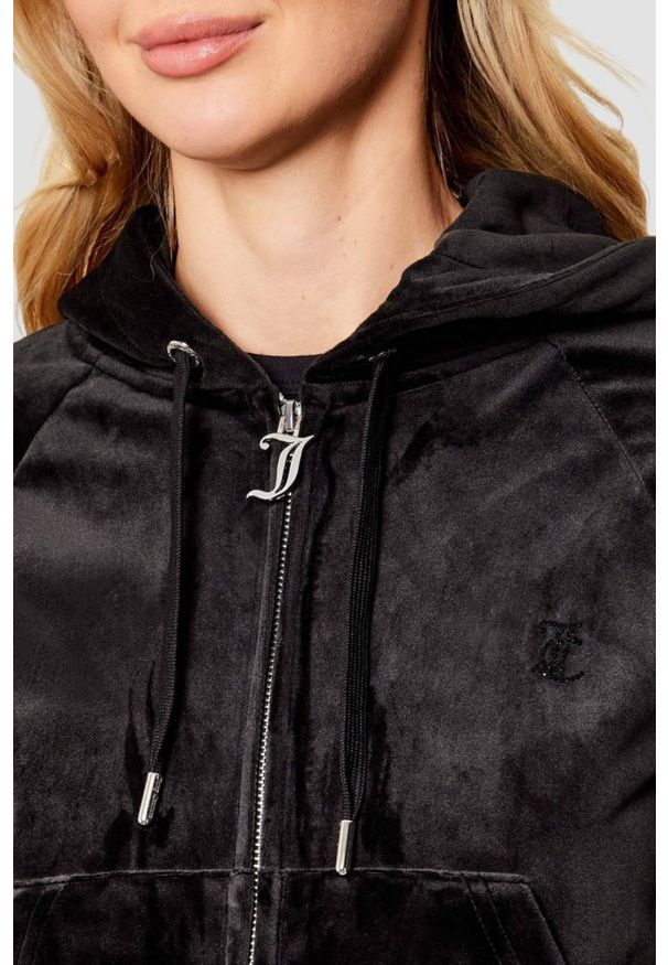 Juicy Couture - JUICY COUTURE Czarna bluza Madison Outline, Rozmiar L. Kolor: czarny