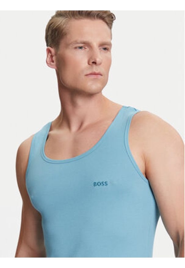 BOSS Komplet 3 tank topów 50542132 Kolorowy Regular Fit. Materiał: bawełna. Wzór: kolorowy