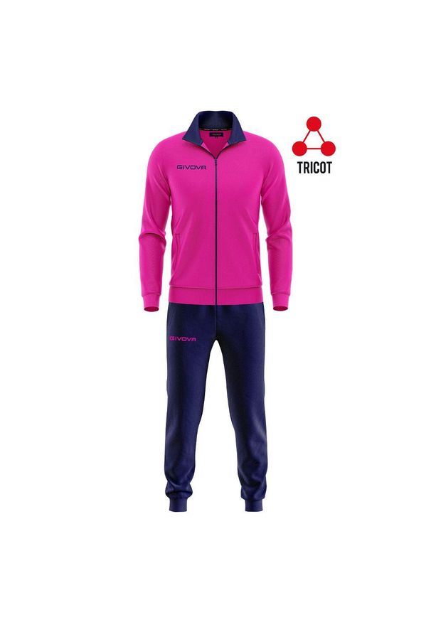 Givova Tuta Torino Triacetato XS – dres dziecięcy. Okazja: na uczelnię. Kolor: niebieski, szary, wielokolorowy. Materiał: dresówka. Styl: sportowy