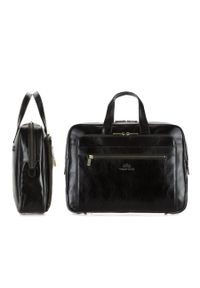 Wittchen - Męska torba na laptopa 15,6" skórzana vintage z licznymi kieszeniami czarna. Kolor: czarny. Materiał: skóra. Styl: vintage #3
