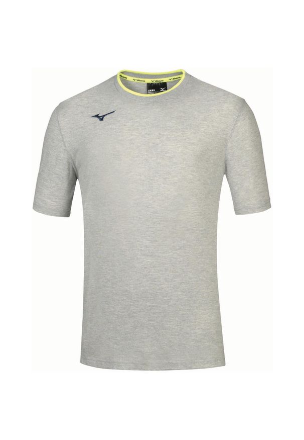 Koszulka Mizuno. Kolor: szary, wielokolorowy, żółty. Sport: fitness
