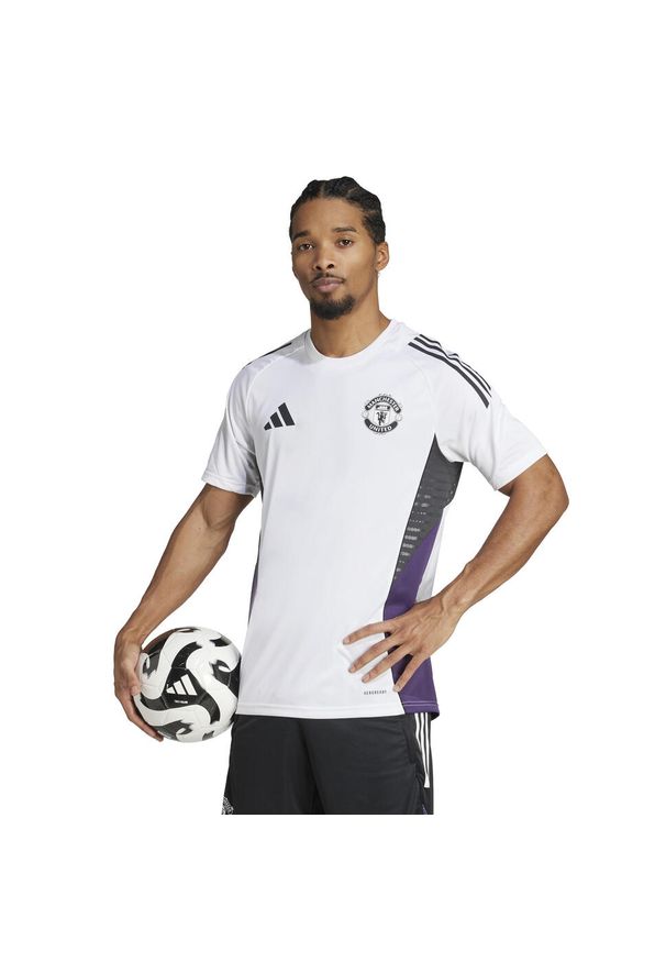 Adidas - Koszulka treningowa Manchester United 2025/26. Kolor: biały. Sport: piłka nożna
