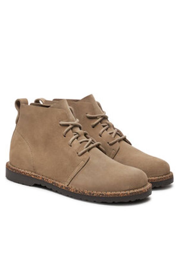 Birkenstock Botki Uppsala Mid Leve 1028156 Beżowy. Kolor: beżowy. Materiał: zamsz, skóra