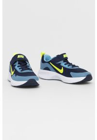 Nike Kids - Buty dziecięce WearAllDay. Zapięcie: rzepy. Kolor: niebieski. Materiał: syntetyk, materiał, guma. Szerokość cholewki: normalna #2