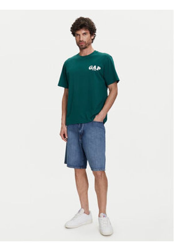 GAP - Gap T-Shirt 768925-02 Zielony Regular Fit. Kolor: zielony. Materiał: bawełna
