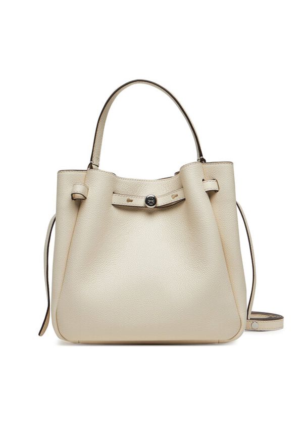 Tory Burch Torebka Romy Bucket Bag 166982 Écru. Materiał: skórzane