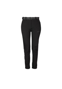 Bergson - Spodnie Trekkingowe MEDJA 4W Softshell Black. Kolor: czarny. Materiał: softshell