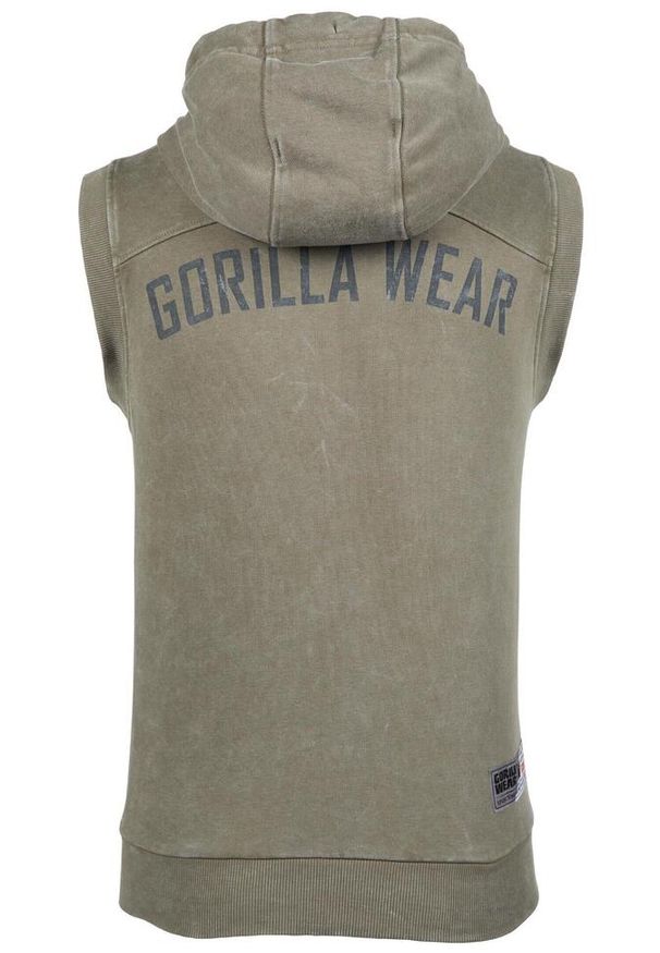 GORILLA WEAR - Silverdale Bluza z kapturem bez rękawów - zielony. Typ kołnierza: kaptur. Kolor: zielony. Długość rękawa: bez rękawów. Sport: fitness
