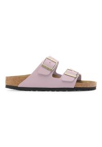 Birkenstock - BIRKENSTOCK Arizona Birko-Flor Faded Purple Klapki damskie. Okazja: na co dzień. Kolor: fioletowy. Materiał: materiał, skóra. Wzór: paski. Sezon: lato. Styl: casual, elegancki, wakacyjny
