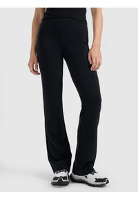 4f - 4F Spodnie dresowe z prostymi nogawkami z modalem damskie - czarne XS. Kolor: czarny. Materiał: dresówka. Długość: długie #2
