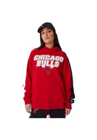 Bluza męska New Era NBA Large Graphic OS Hoody Chicago Bulls. Kolor: czerwony, wielokolorowy