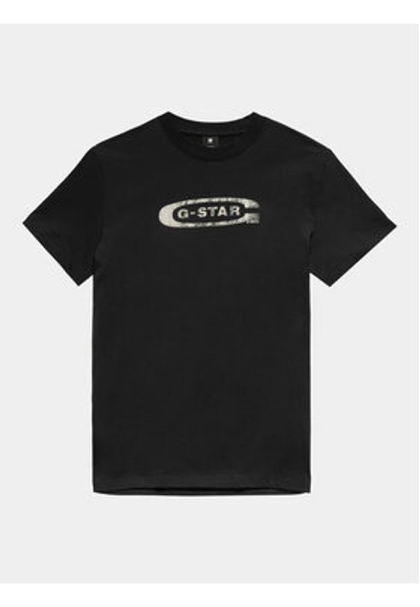 G-Star RAW - G-Star Raw T-Shirt Distressed D24365-336 Czarny Regular Fit. Kolor: czarny. Materiał: bawełna