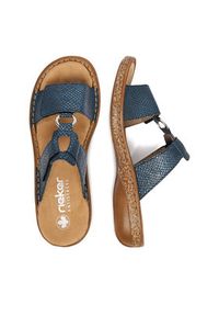 Rieker Klapki CEO-628P9-14 Granatowy. Kolor: niebieski. Materiał: skóra #8