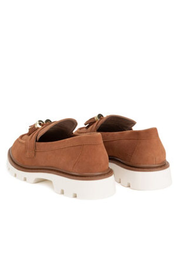 Gino Rossi Loafersy SIMON-115856. Brązowy. Kolor: brązowy. Materiał: zamsz, skóra