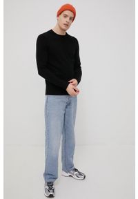 Superdry sweter wełniany męski kolor czarny lekki. Okazja: na co dzień. Kolor: czarny. Materiał: wełna. Długość rękawa: długi rękaw. Długość: długie. Styl: casual #3