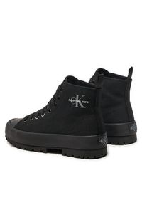 Calvin Klein Jeans Trampki Lugged Hybrid Laceup Mid Ml Mtr YW0YW01519 Czarny. Kolor: czarny. Materiał: materiał