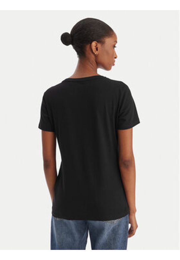 BOSS T-Shirt Elove 50554696 Czarny Slim Fit. Kolor: czarny. Materiał: bawełna