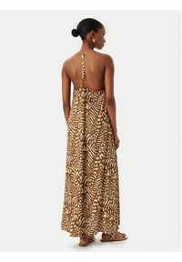 LOLA CASADEMUNT Sukienka letnia LS2616019 Brązowy Regular Fit. Kolor: brązowy. Sezon: lato #2