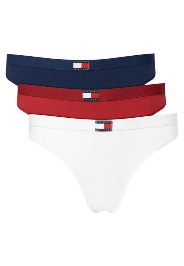 TOMMY HILFIGER - Tommy Hilfiger Komplet stringów UW0UW06139 Kolorowy. Materiał: bawełna. Wzór: kolorowy