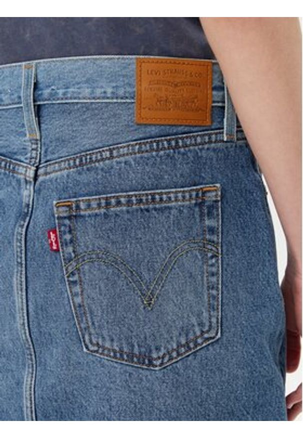 Levi's® Spódnica jeansowa Western 501® 001VJ-0001 Niebieski Regular Fit. Kolor: niebieski. Materiał: bawełna