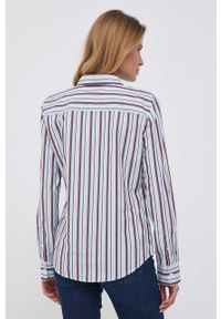 TOMMY HILFIGER - Tommy Hilfiger koszula bawełniana damska kolor niebieski regular z kołnierzykiem klasycznym. Okazja: na co dzień. Typ kołnierza: kołnierzyk klasyczny. Kolor: niebieski. Materiał: bawełna. Długość rękawa: długi rękaw. Długość: długie. Styl: klasyczny #3