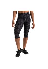 DARE 2B - Legginsy Damskie 3/4 Z Nadrukiem Influential Dash. Kolor: czarny. Wzór: nadruk