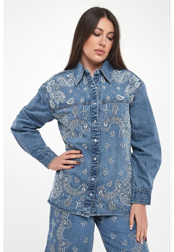 Liu Jo - Koszula jeansowa damska LIU JO. Materiał: jeans