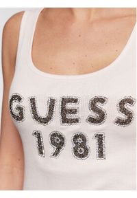 Guess Top W3RP07 K1814 Różowy Slim Fit. Kolor: różowy. Materiał: bawełna