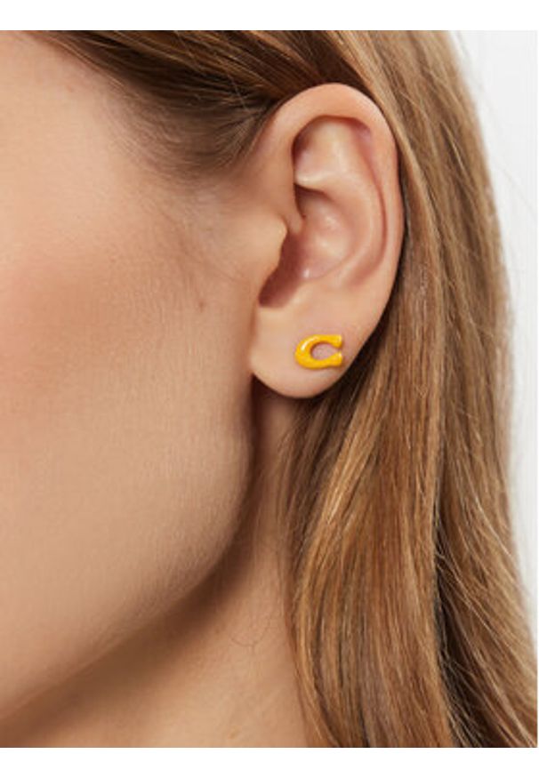 Coach Kolczyki 37506222 Złoty. Materiał: metalowe. Kolor: złoty