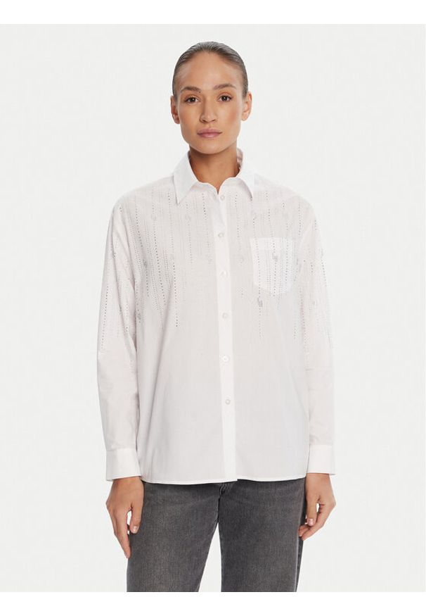 Liu Jo Koszula UF5240 T039A Biały Regular Fit. Kolor: biały. Materiał: bawełna