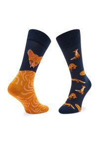 Todo Socks Skarpety wysokie unisex Magic Fox Granatowy. Kolor: niebieski. Materiał: materiał