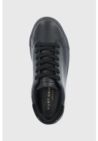Kurt Geiger London Buty skórzane kolor czarny na platformie. Nosek buta: okrągły. Zapięcie: sznurówki. Kolor: czarny. Materiał: skóra. Obcas: na platformie #2