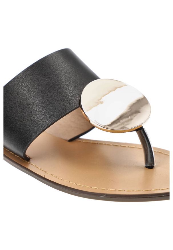 Czarne Klapki Moow Eleganckie Damskie Buty. Okazja: na spacer, na co dzień. Kolor: czarny. Materiał: skóra ekologiczna. Sezon: lato. Styl: elegancki