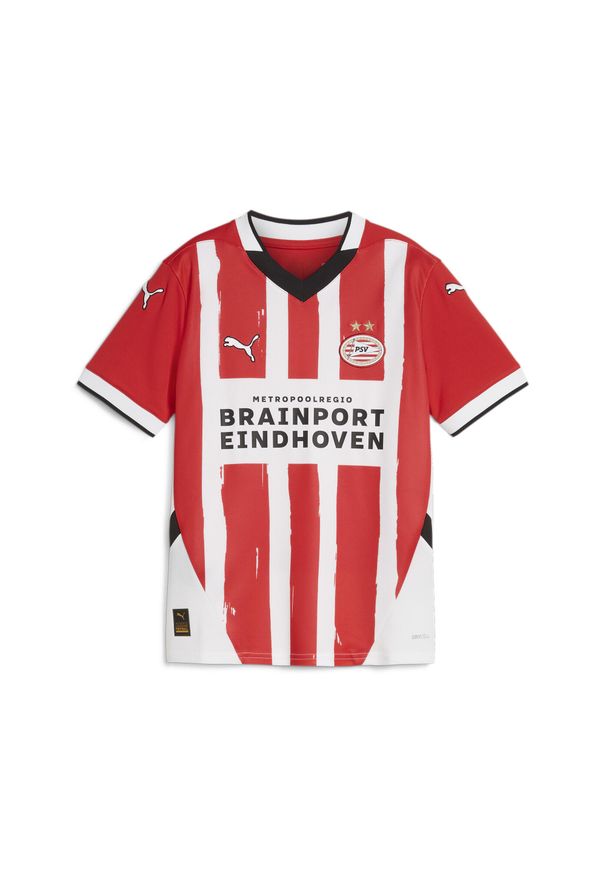 Puma - Młodzieżowa koszulka domowa PSV Eindhoven 24/25 PUMA For All Time Red White. Kolor: czerwony, biały, wielokolorowy. Sport: piłka nożna