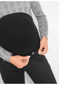 Spodnie ciążowe wyszczuplające, proste nogawki bonprix czarny. Kolekcja: moda ciążowa. Kolor: czarny #4