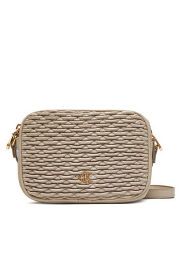 Calvin Klein Torebka LV04F3279G Beżowy. Kolor: beżowy. Materiał: skórzane