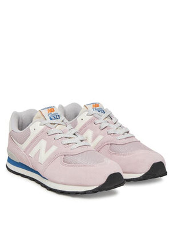 New Balance Sneakersy GC574VPK Różowy. Kolor: różowy. Materiał: skóra, zamsz. Model: New Balance 574