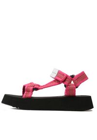 Calvin Klein Jeans Sandały Prefresato Sandal Webbing Mesh YW0YW00969 Różowy. Kolor: różowy. Materiał: materiał