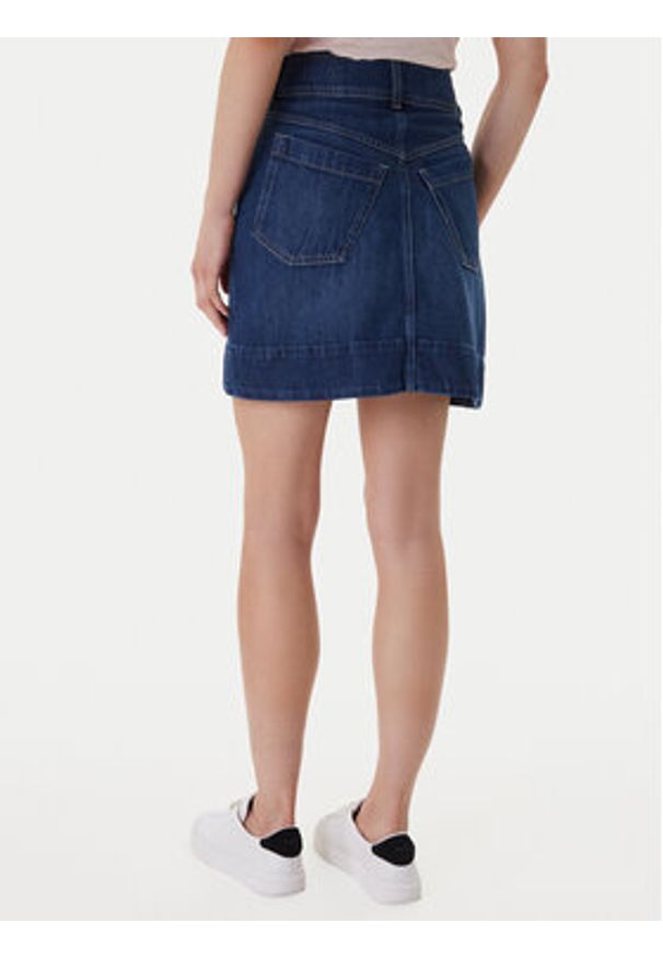 BOSS Spódnica jeansowa 50559404 Niebieski Regular Fit. Kolor: niebieski. Materiał: bawełna