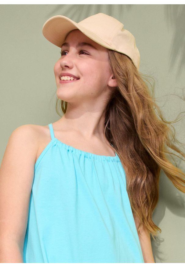 bonprix - Sukienka dżersejowa z czystej bawełny organicznej. Kolor: niebieski. Materiał: jersey, bawełna. Sezon: lato