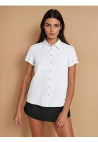Sinsay - Wiskozowa koszula - biały. Kolor: biały. Materiał: wiskoza #1