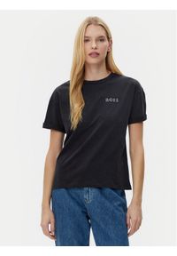 BOSS T-Shirt C_Evi_10 50535106 Czarny Relaxed Fit. Kolor: czarny. Materiał: bawełna