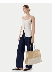 TOMMY HILFIGER - Tommy Hilfiger Torebka Th City Summer Tote Woven AW0AW17640 Beżowy. Kolor: beżowy #5